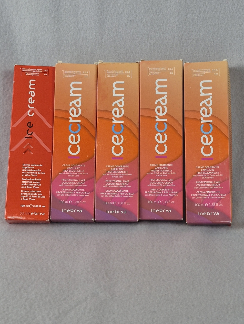 INEBRYA Ice Cream Professional Hair Color – Bundle of 5 (NEW)